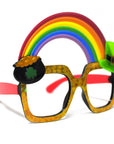 Rainbow with Pot of Gold Party Glasses