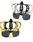 Metallic Crown Party Glasses