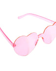 Light Pink Hearts Perspex Party Glasses