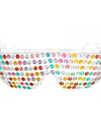 Bedazzled Diamanté glasses (Mixed Rainbow)