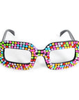 70s Diamanté Party Glasses (Rainbow)