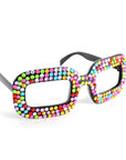 70s Diamanté Party Glasses (Rainbow)