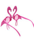 Pink Glitter Flamingo Party Glasses