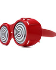 Red Hypno Spiral Goggles