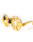Gold Spiderweb Party Glasses with Spiders