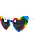 Rainbow Hearts Party Glasses