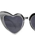 Silver Hearts Party Glasses