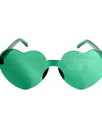 Green Hearts Perspex Party Glasses