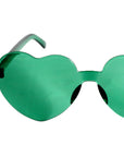 Green Hearts Perspex Party Glasses