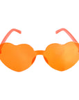Orange Hearts Perspex Party Glasses