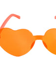 Orange Hearts Perspex Party Glasses