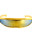 Gold Futuristic Cyclops Glasses