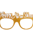 Happy New Year (Gold Glitter) Party Glasses