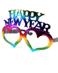 Happy New Year (Rainbow Heart) Party Glasses