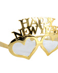 Happy New Year (Gold Heart) Party Glasses