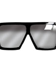 Square Framed Party Glasses (Black Mirror Lens)