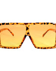 Square Framed Party Glasses (Leopard)