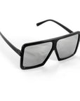 Square Framed Party Glasses (Black Mirror Lens)