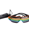 Light Up Rainbow Lines Party Glasses