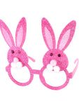 Bunny Party Glasses (Pink Glitter)