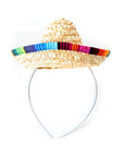 Mini Mexican Straw Hat on Headband