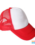 Red Half Mesh Baseball Cap