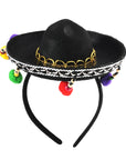 Sombrero Headband with Coloured Pom Poms