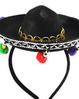 Sombrero Headband with Coloured Pom Poms