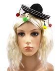 Sombrero Headband with Coloured Pom Poms