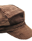 Brown Corduroy 8 Panel Poor Boy Cap