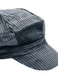 Grey Corduroy 8 Panel Poor Boy Cap