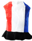 Red White Blue Stripe Fabric Top Hat