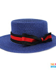1920s Blue Straw Hat