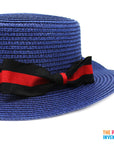 1920s Blue Straw Hat
