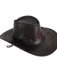 Dark Brown Vinyl Cowboy Hat