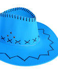 Fluro Blue Cowboy Hat