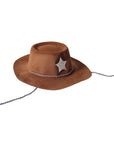 Brown Plastic County Sheriff Hat (6pk)