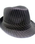 Black Pinstripe Trilby Hat