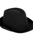 Black Trilby Hat with Black Band