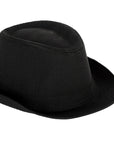 Black Trilby Hat with Black Band