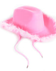 Fluffy Cowboy Hat (Pink)