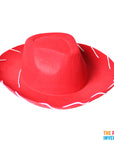 Red Cowboy Character Hat with String