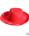 Red Cowboy Character Hat with String