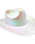 White Metallic Cowboy Hat