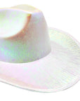 White Metallic Cowboy Hat