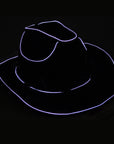 White Silver Sequin Cowboy Hat (Light Up)