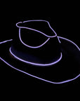 White Metallic Cowboy Hat (Light Up)