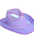 Purple Lilac Metallic Cowboy Hat (Light Up)