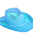 Blue Metallic Cowboy Hat (Light Up)