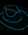 Blue Metallic Cowboy Hat (Light Up)